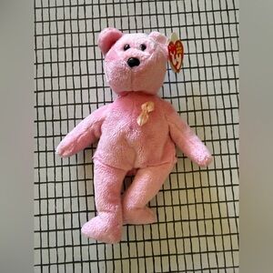 TY NWT Pink Plush Bear Toy